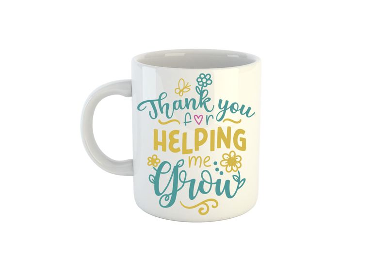 Thank you for helping me grow - Teacher mug