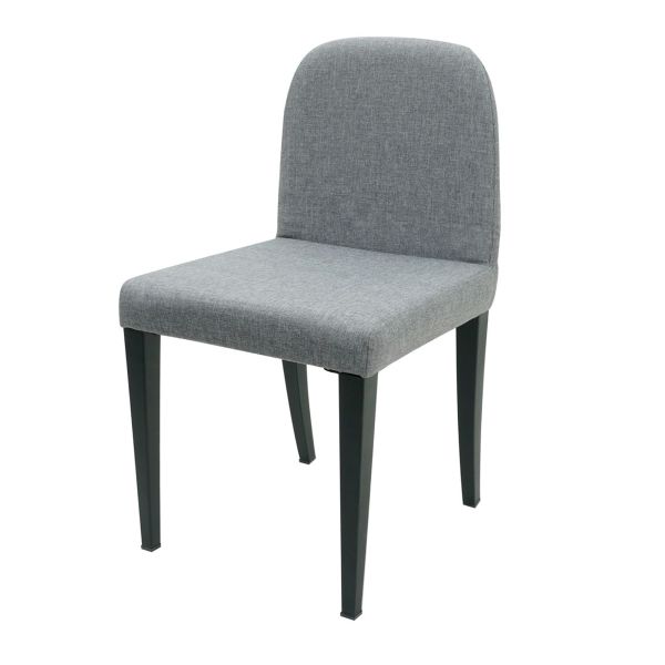 Modern Upholstered Dining Chair - Steel Frame &amp; Fabric Seat