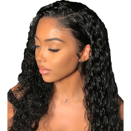 Virgin Human Hair Glueless Waterwave Full Frontal Wig 20inch