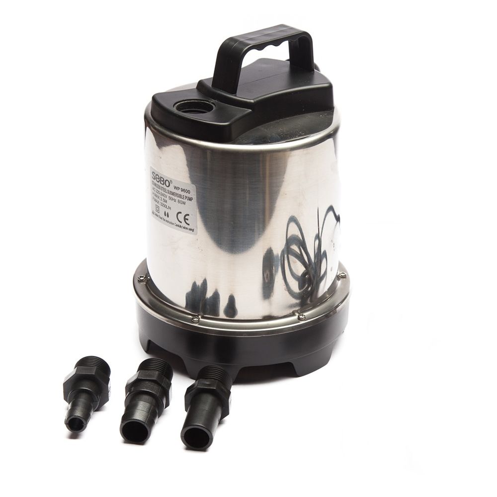 SOBO Submersible Stainless Steel Water Pump. 80w, 3200L/H, Max Height 3.5m.