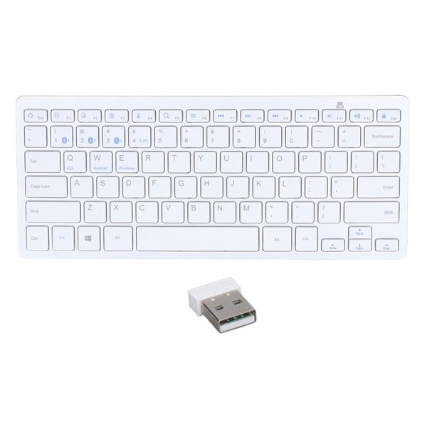 Bluetooth Keyboard iOS 78 Key Slim White