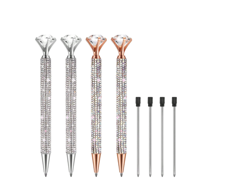 Dubai Bling 4pcs/set Rhinestone Ballpoint Pens
