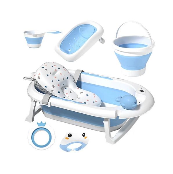 Newborn Baby Bathtub Freestanding &amp; Basin Set Of 7