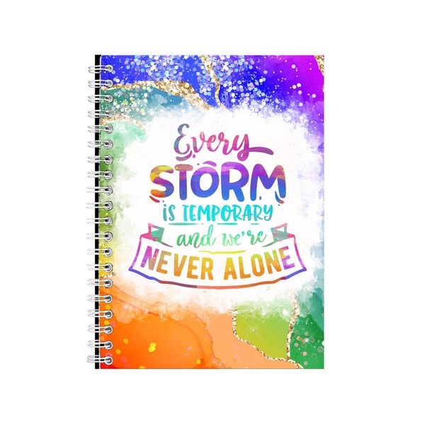 Every Storm Is Temporary Notebook Faith Gift Idea A4 Notepad Pad 79