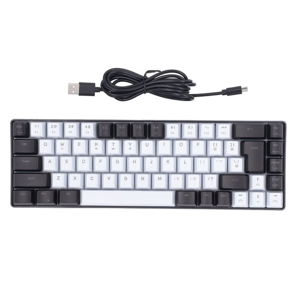 68 Key Membrane Keyboard RGB, Ergonomic, Win Support