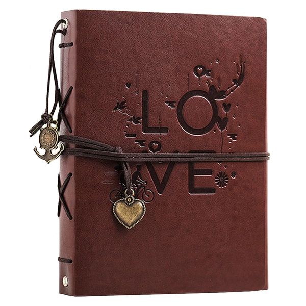 Stationery Large Vintage Photo Album With Leather Cover (30 pages) - 21.5cm