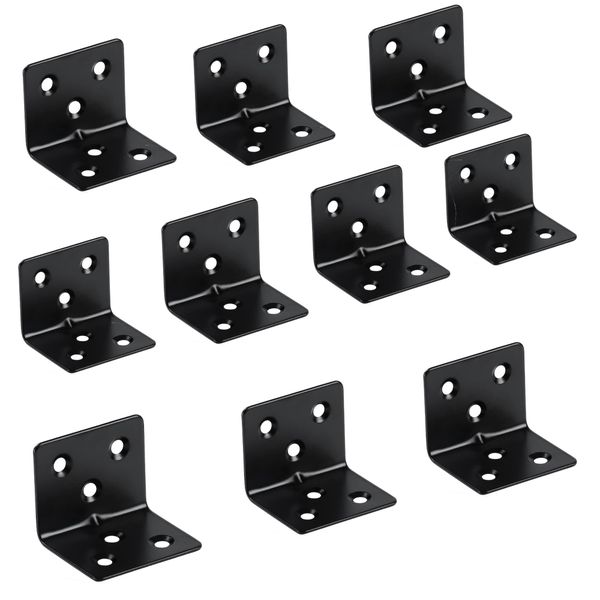 Tool DIY Stainless Steel Heavy Duty Shelf Corner Bracket Set Of 10 -3cm