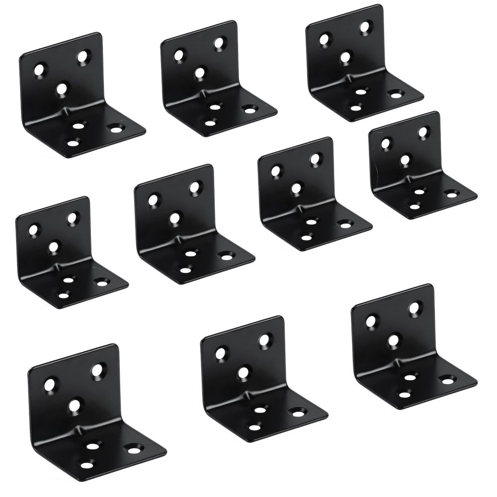 Tool DIY Stainless Steel Heavy Duty Shelf Corner Bracket Set Of 10 -3cm