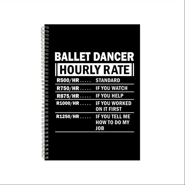 Ballet Dancer Notebook, Ballerina Gift Idea A4 Notepad 06
