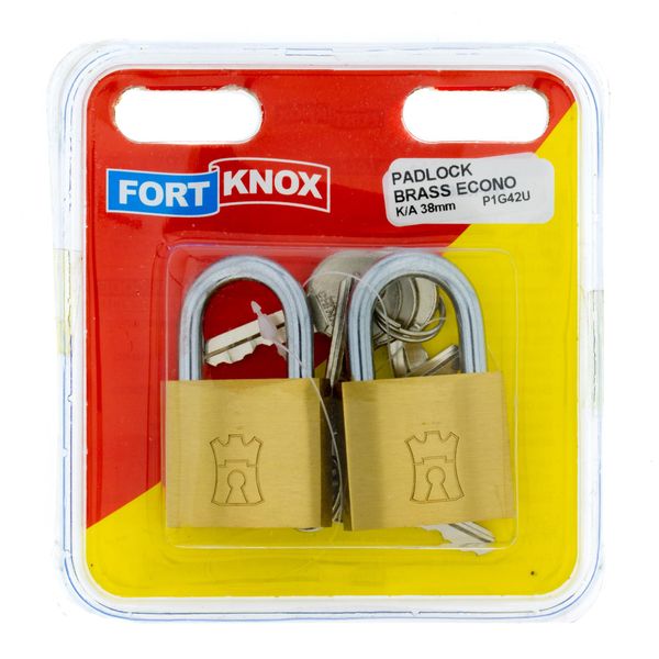 FORT KNOX Padlocks Econo Brass 38mm Q:2 P1G42