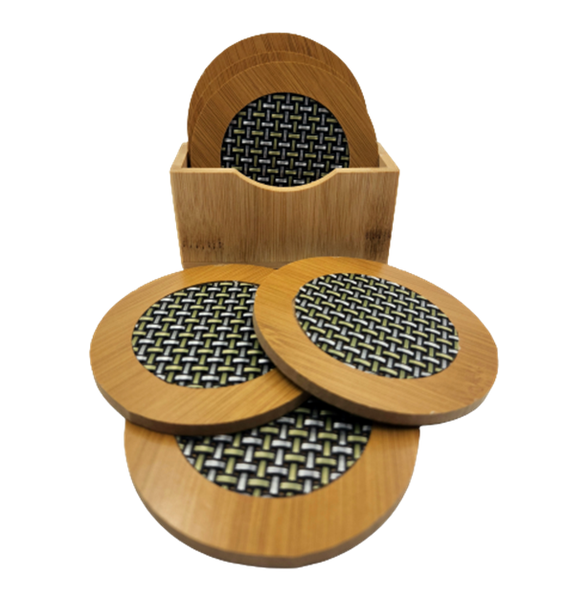 Bamboo Coaster Circle Set - 6 Pieces