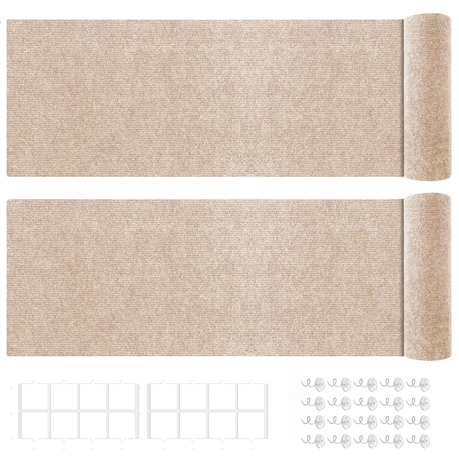 2 Pcs Self Adhesive Cat Scratching Protector Mat, Trimmable Mat , DIY Image