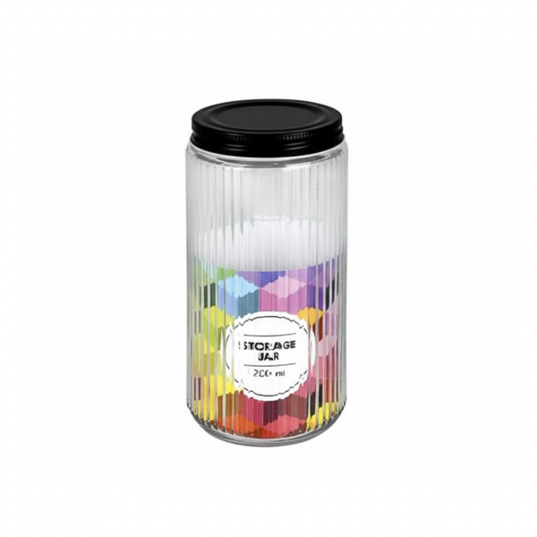 Line Glass Storage Jar 200 ml