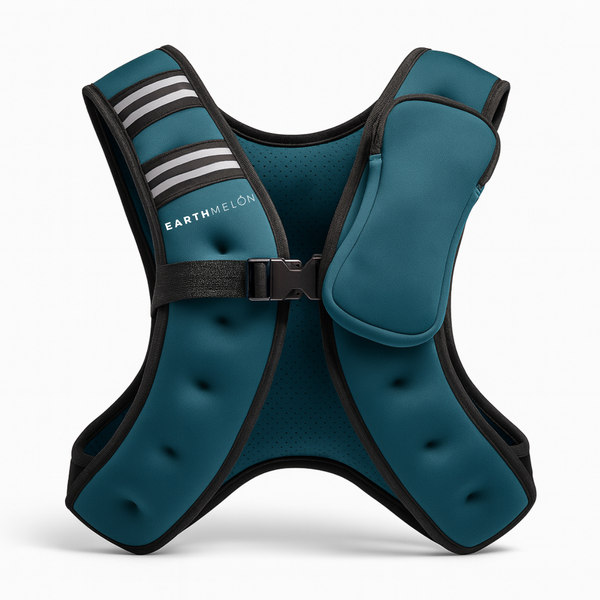 Earthmelon 5kg Weighted Vest Reflective With Zip Pouch