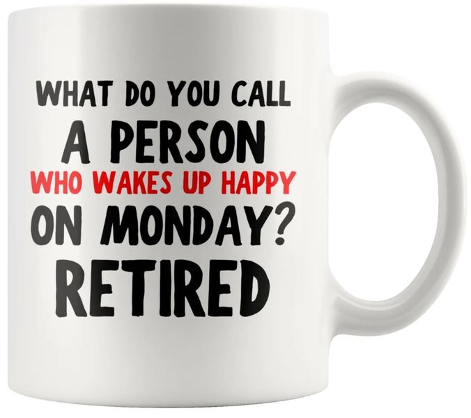 Happy On Monday Colleague Coworker Leaving Gift Retirement Coffee Mug