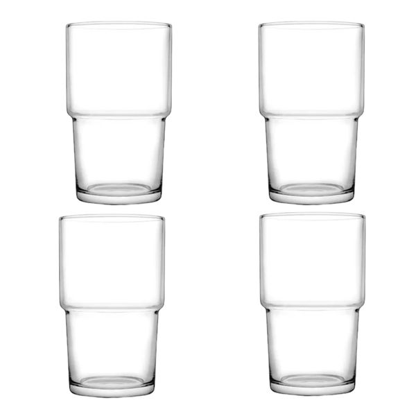 Tumbler Hiball 4 Piece Set 470ml Glass - Hill