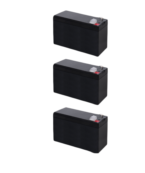 3 x 12V 7,2Ah Rechargeable Lead Acid Gate Motor or Alarm Battery