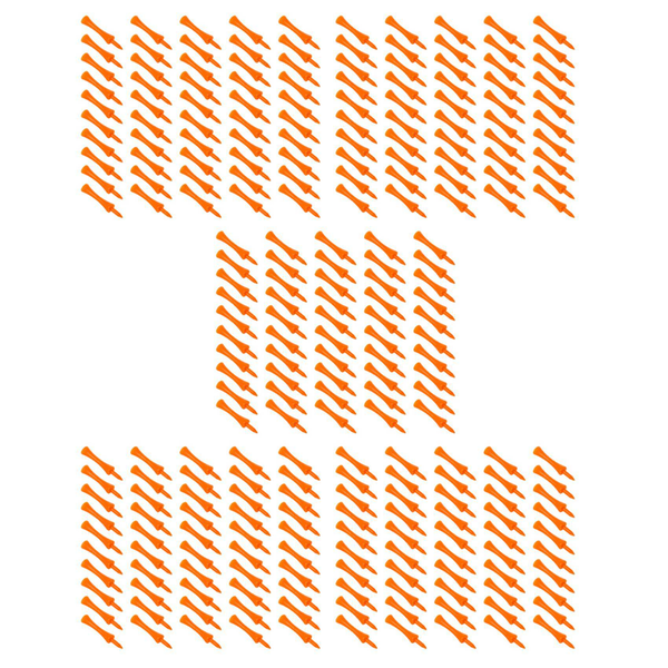 250Pcs 70Mm Big Castle Golf Tees (Orange)