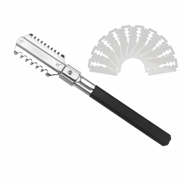 Double-Sided Hair Thinner Trimmer Razor Comb with 10 Replacement Blades