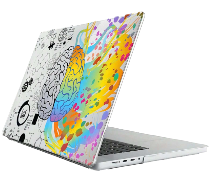 Dual-Sided Brain Function Illustration MacBook Air 15 M3 Case - Multicolour