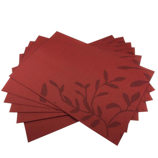 PVC Placemats Set of 6, Natural Color Waterproof Table Mats