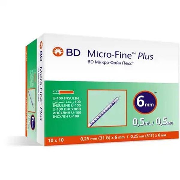 Bd - Microfine U100 0.5ml 29gx 12.7mm 100's