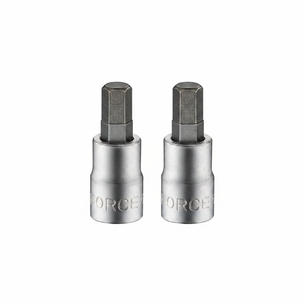 Force 5mm Hex Socket Bit with 1/4-inch Hex Shank for Drills - 2 Pack