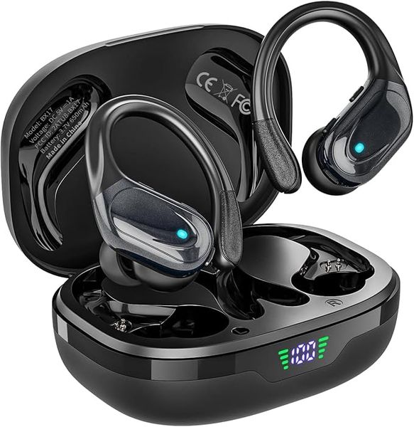 Noise Canceling Headset Wireless Earbuds, Sports Bluetooth Headphones