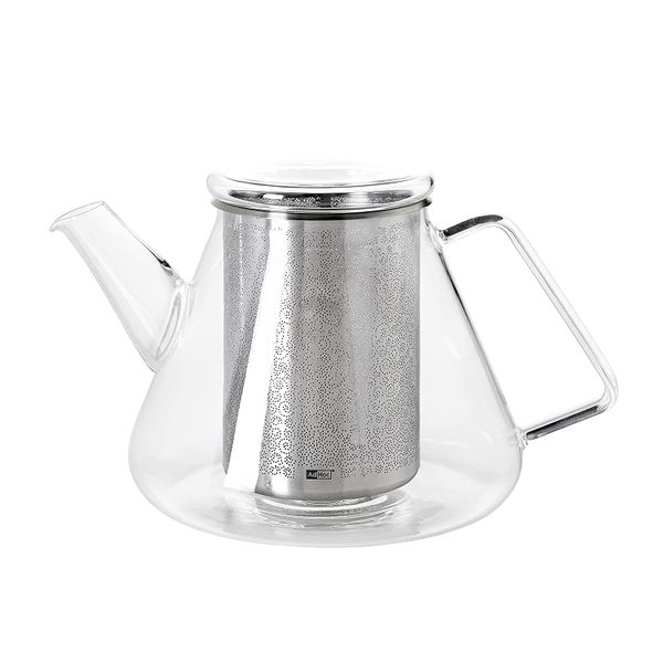 AdHoc Glass Teapot with Integrated Stainless-Steel Strainer 1.5L: ORIENT+