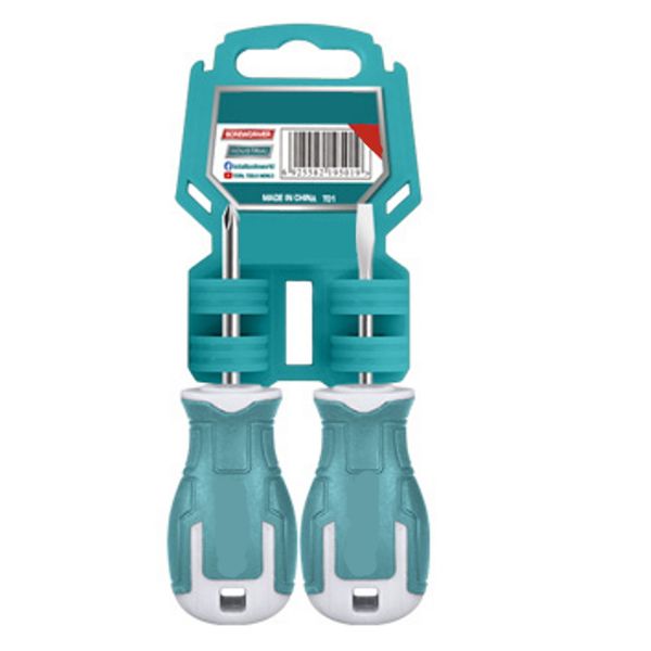 Total Tools Screwdriver Set 2Pcs S2 Round Shank (4 Sets)