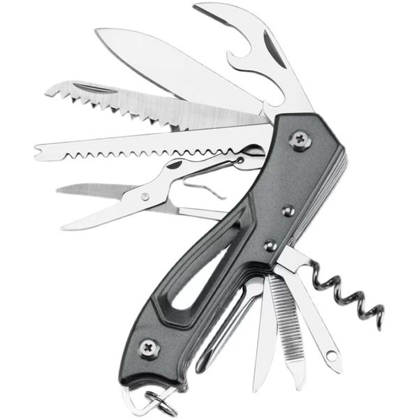11-in-1 Multitool Camping Swiss Knife - Self-Defence Folding Knife