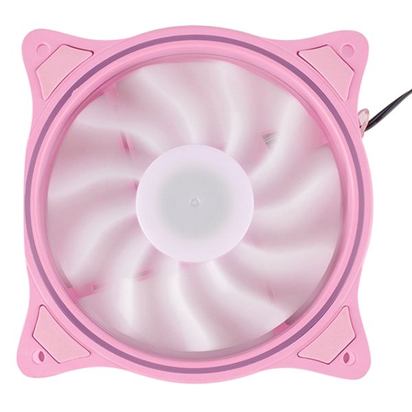 12Cm Pink Led Silent High Wind Volume Computer Rgb Cooling Fan