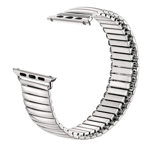 Stainless Steel Watch Strap With Elasticity - Silver