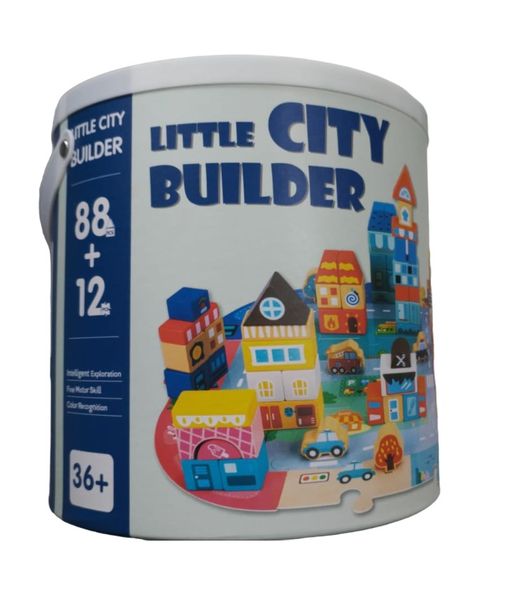 Little City Builder Wooden Blocks 88 Piece Set