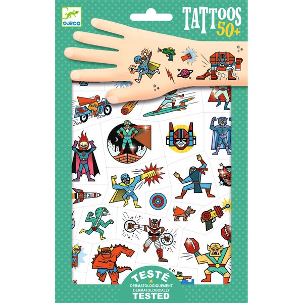 Djeco Tattoos - Heros &amp; Villans