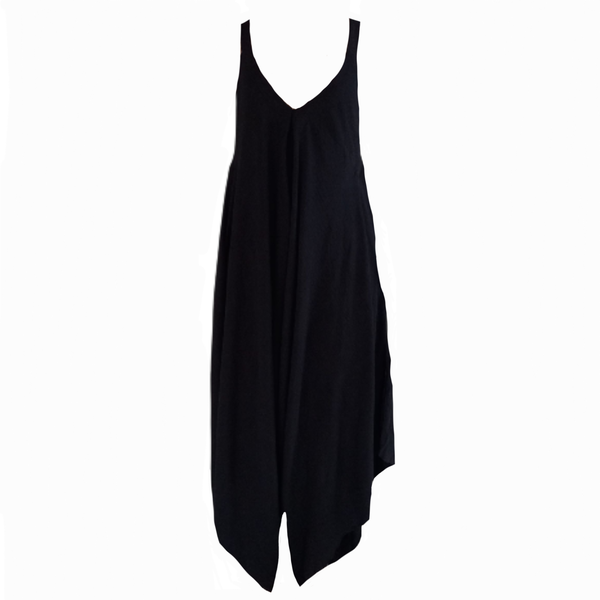 Ladies Black Jumpsuit with Side Pockets