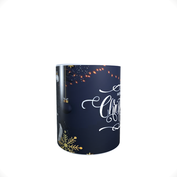 Merry Christmas - Blue Aesthetic - Coffee Mug