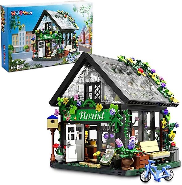 Olive Tree - Flower House Building Blocks Set LED Educational Toy 625 Pcs