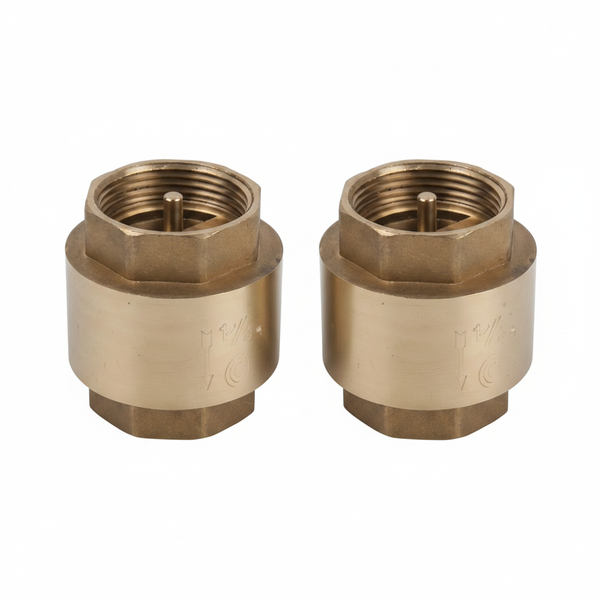 Torrenti Brass Spring Loaded Check Valve 15mm for Plumbing Systems - 2 Pack