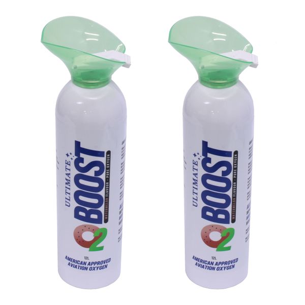 Oxygen in a Can 12 Litre O2 with Mouthpiece - Watermelon - 2 Pack