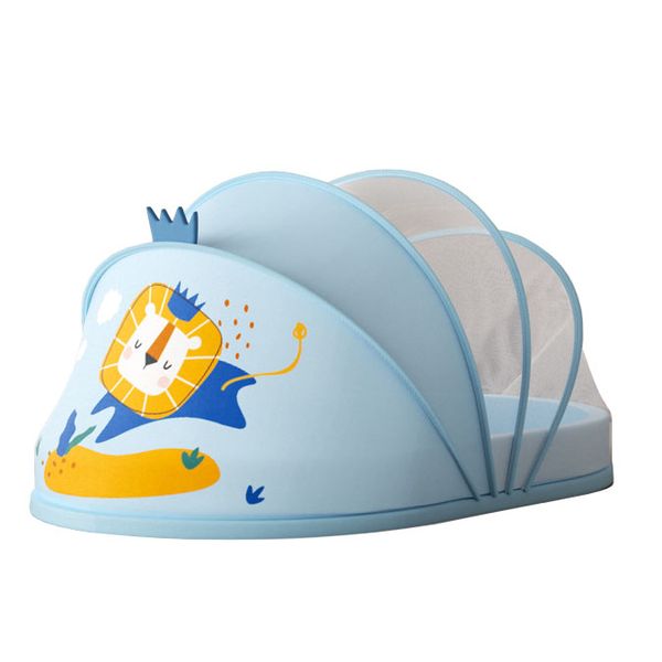 Portable Cartoon Crib Sleep Mattress Anti Mosquito Net Toddler Bed