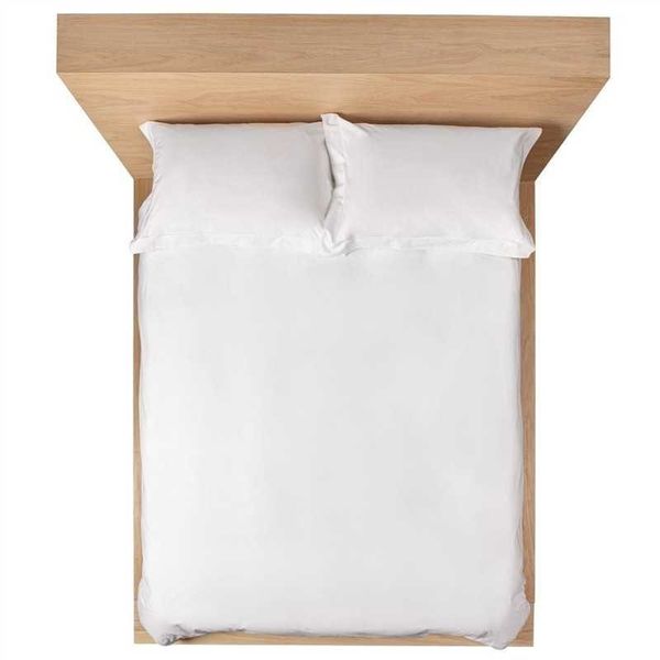 Miss Lyn 200 Thread Count Satin Oxford Duvet Cover in White