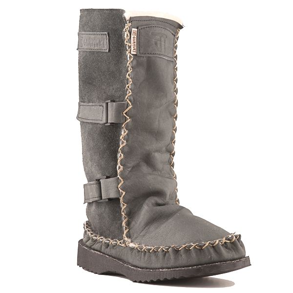 Gurmuki Men's Sheepskin Wool X Tall Boots - Grey