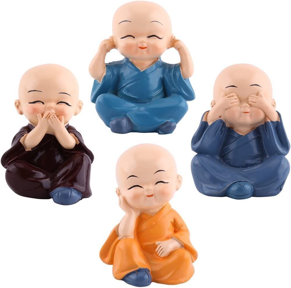 Pack Of 4 Buddha Monk Statues Baby Buddha Figurines