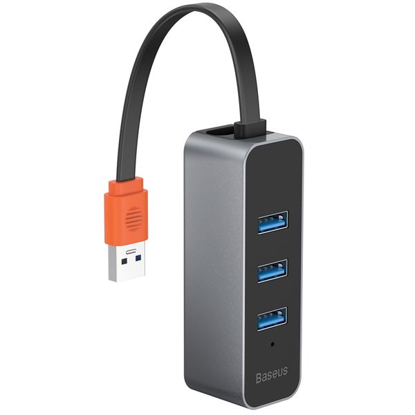 Baseus S.C Series USB Type-A 3.0 to 3 x USB Type-A HUB Adapter - Dark Grey