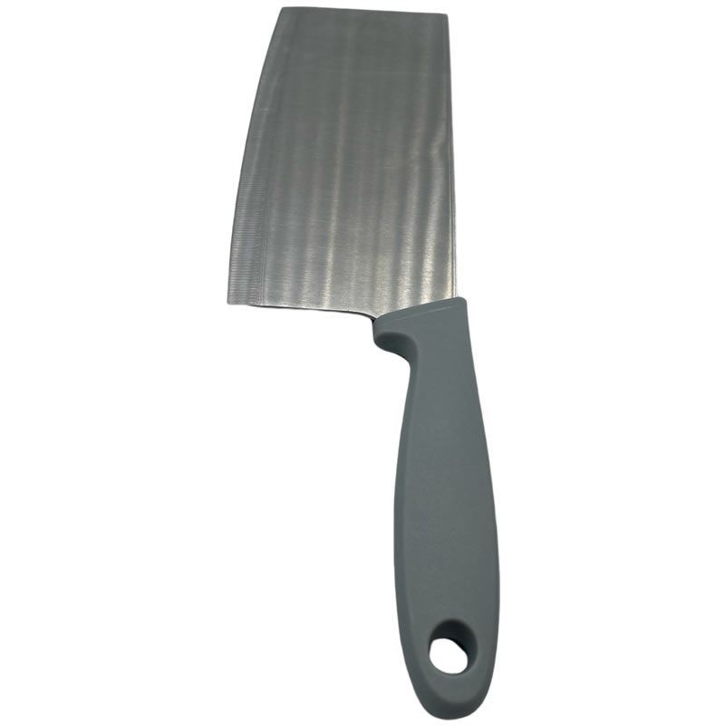 Quality Crystal Stainless Steel Cleaver Knife with Grey HandleKT31948