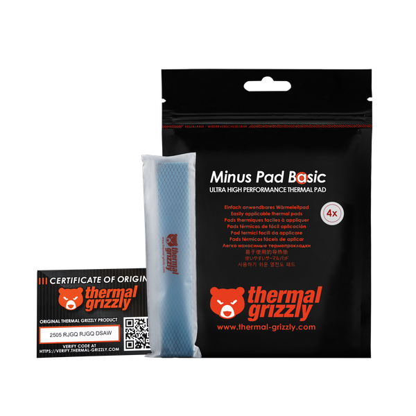 Thermal Grizzly Minus Pad Basic - 120×20×1.0mm - 4 pieces
