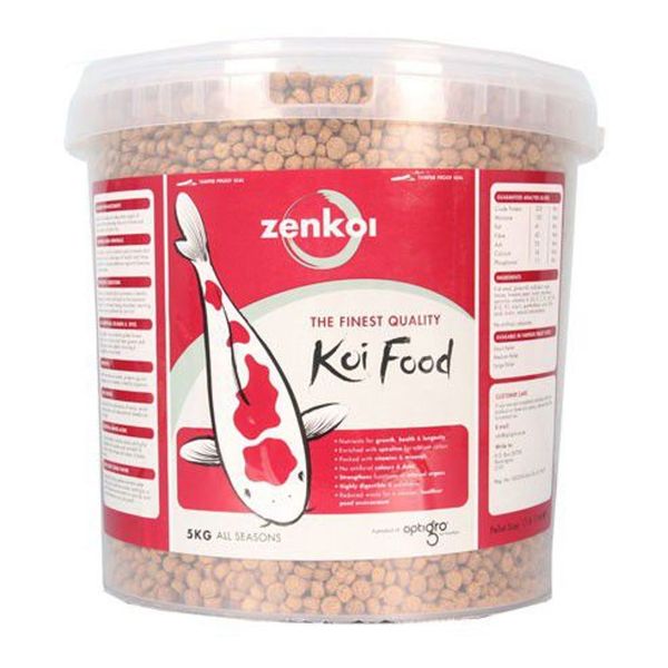 Zenkoi All Seasons Koi &amp; Fish Pellets – 5kg Bucket (XSmall Pellets)
