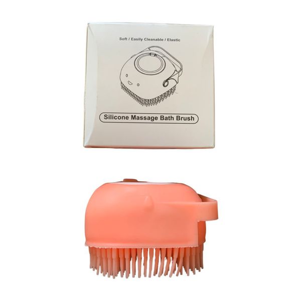 Soft Silicone Massage Exfoliating Bath &amp; Shower Brush With Soap Dispenser