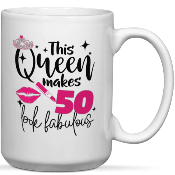 This Queen Makes 50 Look Fabulous 50th Birthday Gift For Her Keyring